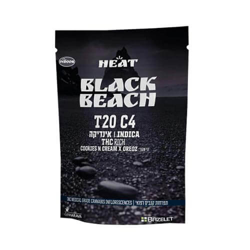 תפרחות סמול בלאק ביץ' (Black Beach Small) T20/C4 אינדיקה תפרחות סמול בלאק ביץ' (Black Beach Small) T20/C4 אינדיקה