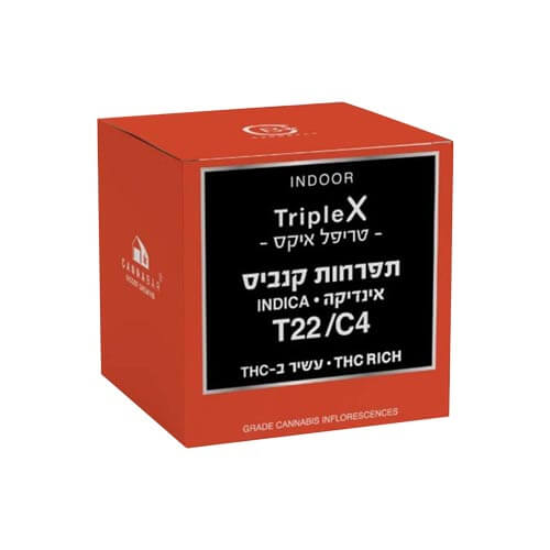 תפרחות טריפל איקס T22/C4 אינדיקה תפרחות טריפל איקס T22/C4 אינדיקה