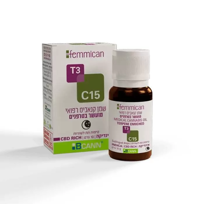 שמן Femmican T3/C15 אינדיקה | קנאביס רפואי