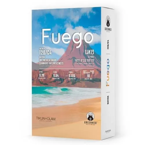 תפרחות פואגו (Fuego) T20/C4 סאטיבה | קנאביס רפואי