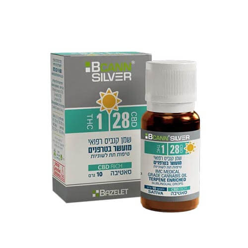 שמן ביקאן סילבר T1/C28 סאטיבה | קנאביס רפואי